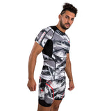 Venum Electron 3.0 MMA Short Sleeve Rashguard - Camo Grey