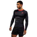 Venum x Roger Gracie Signature Long Sleeve Rashguard - Black/Red