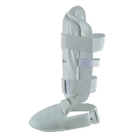 WUKF Style Karate Competion White Shin Guards  - Pair
