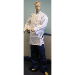 Karate Uniform: White Jacket / Blue Trousers - MADE TO ORDER