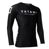 Tatami Adults Katakana Long Sleeve Rash Guard  - Black