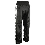 Full Contact Trousers - Black/ White Kickboxing Patches