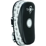 Playwell Elite Deluxe " Logos" Leather Curved Thai Pad  - Pair