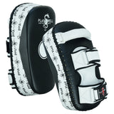 Playwell Elite Deluxe " Logos" Leather Curved Thai Pad  - Pair
