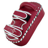 Playwell Elite " Maroon Series " Leather Curved Thai Pad - PAIR