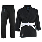 Playwell Adults Basic Plain Ju Jitsu Suit - Black 450g