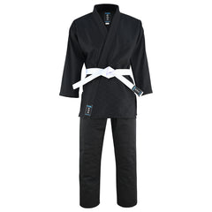 Playwell Adults Basic Plain Ju Jitsu Suit - Black 450g