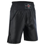 Plain Black Satin Boxing Training Shorts
