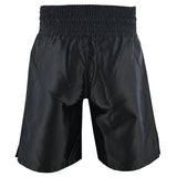 Plain Black Satin Boxing Training Shorts
