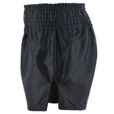 Plain Black Satin Muay Thai Training Shorts