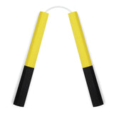 NR-012b: Octagonal Dense Foam Nunchaku Yellow/Black - 12" - PRE