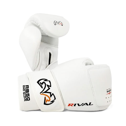 Rival Boxing RB50 Intelli-Shock Compact Bag Gloves - White