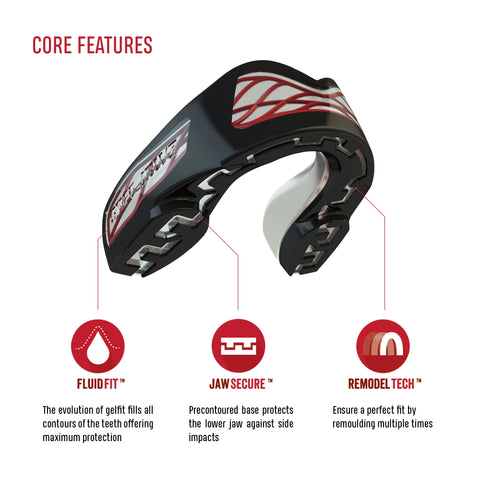 SAFEJAWZ Nitro Series Self Fit Mouthguards - Black