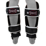 Sandee Cool Tec Leather Shin Guards - Black
