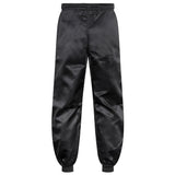 Kung Fu Trousers: Black Satin - PRE ORDER