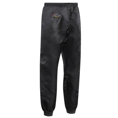 Kung Fu Trousers: Black Satin - PRE ORDER