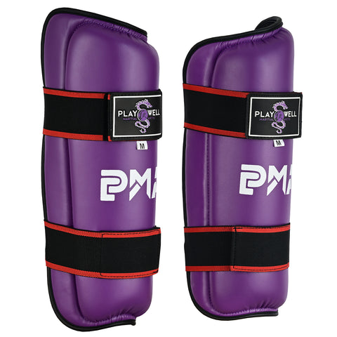Semi Contact Elite Kickboxing Shin Guards  -  Purple