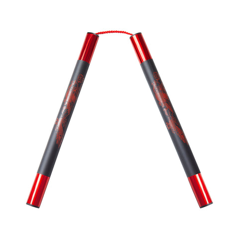 Deluxe Foam Speed Nunchucks With Cord - Black/Red - 11" - PRE OR