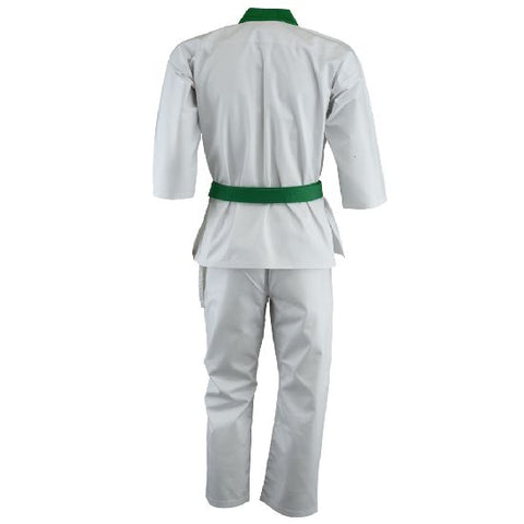 Tang Soo Do 9oz Uniform  - Green Trim