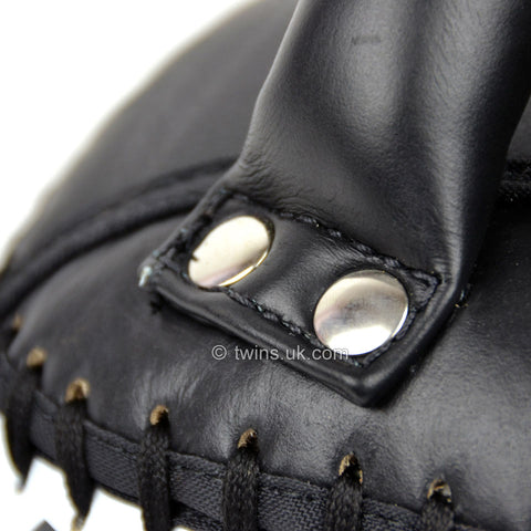 Twins KPL10 Curved Leather Thai Kick Pads - Black