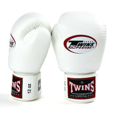 Twins BGVL3 Leather Boxing Gloves - White
