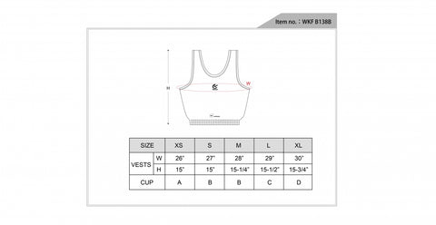 WKF Approved Karate Ladies Chest Guard